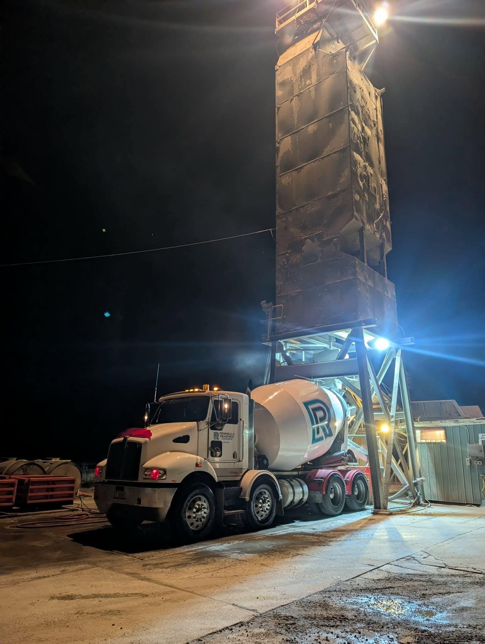 Peninsula Readymix Concrete batching plant in Dunalley