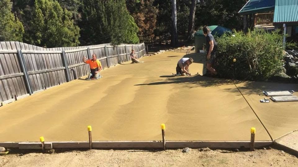 Concrete pour, residential slab