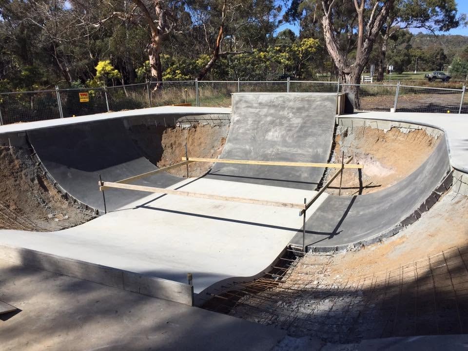 Skate park concrete construction