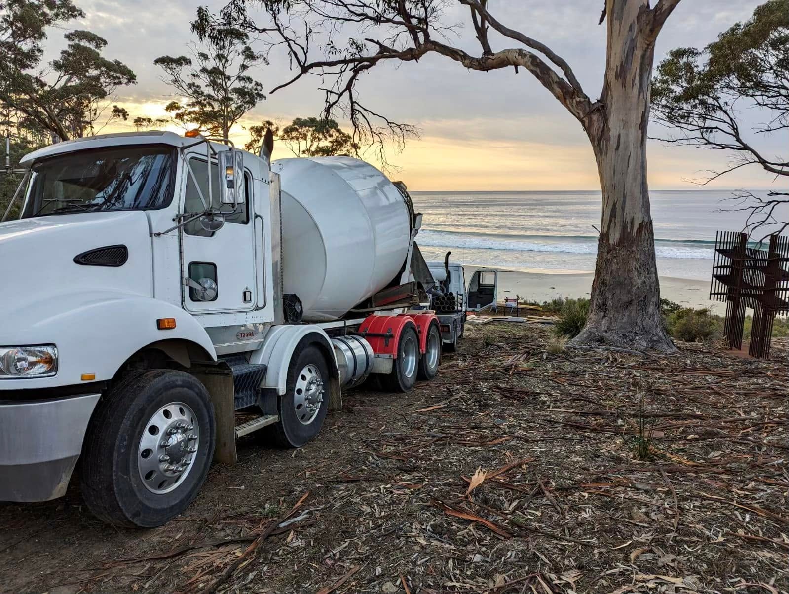 Concrete pour - Marion Bay