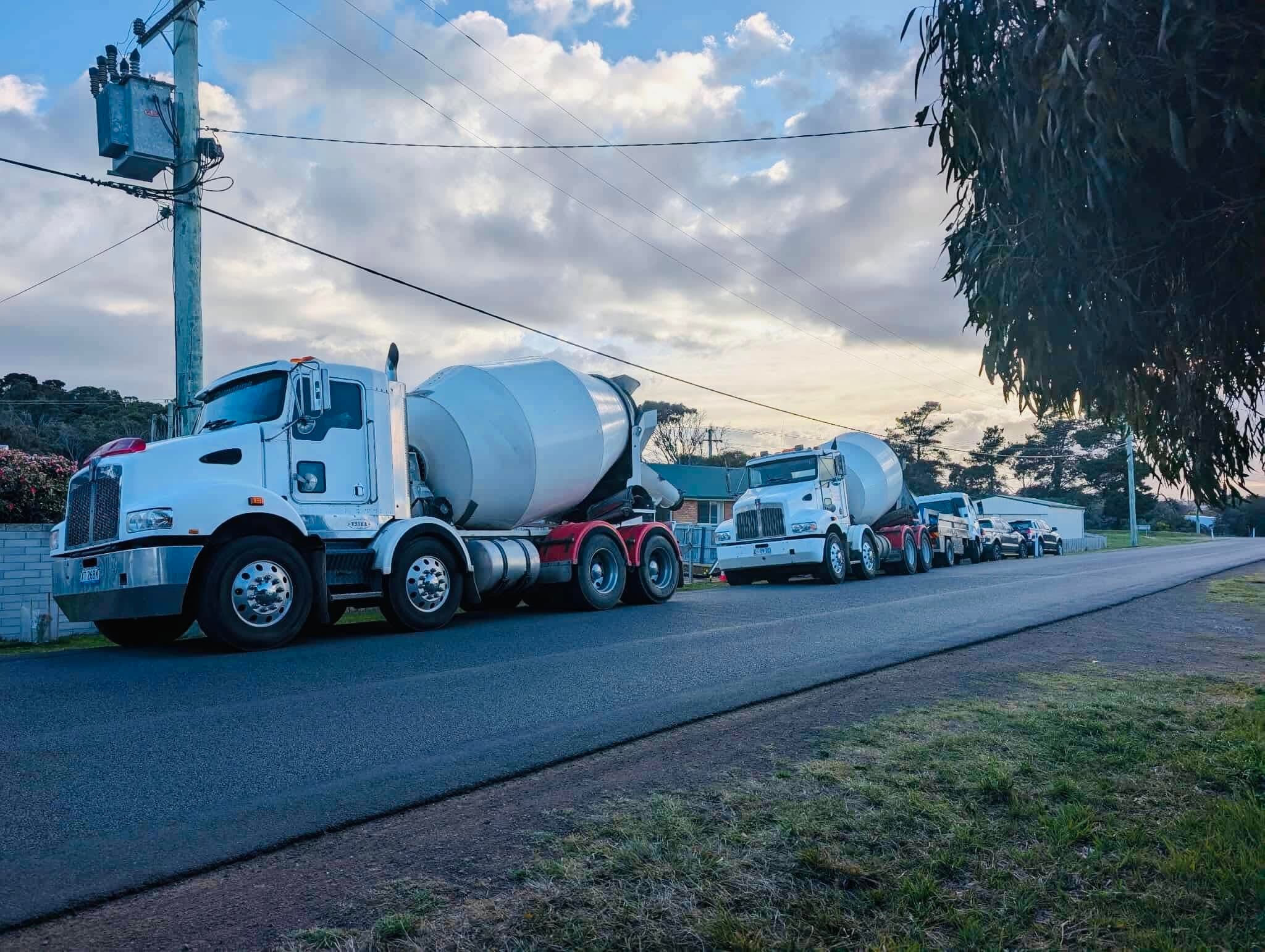 Mixer loading at the Dunalley plant